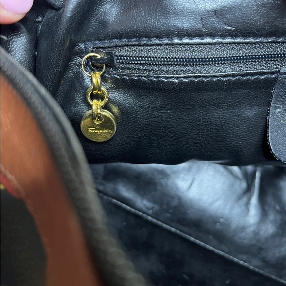 SALVATORE FERRAGAMO Seri Tropical Print Leather Boston Bag Limited - Picture 10 of 12